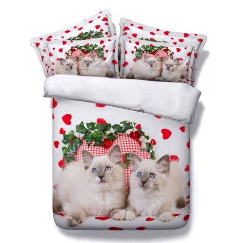 cat print bedding bedspread bedroom sets bed quilt cover quilted