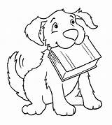 Coloring Easy Pages Kids Dog sketch template