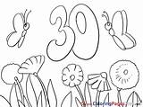 30 Birthday Colouring Years Happy Coloring Sheet Butterflies Pages Title Hits Coloringpagesfree sketch template