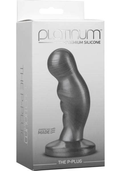 Platinum Silicone The P Plug Anal Plug Prostate Massager Charcoal On