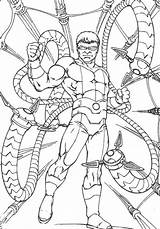 Octopus Enemy Superhero sketch template
