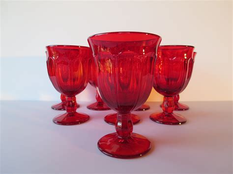 Vintage Red Glasses Noritake Glass Provincial Wine Glass