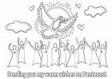 Pfingsten Pentecost Ausdrucken Malvorlage Malvorlagen Titel sketch template