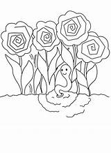 Coloring Pages Garden Rose Earthworm Drawing Getcolorings Getdrawings sketch template