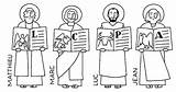 Evangelisti Simboli Vangeli Religiocando sketch template