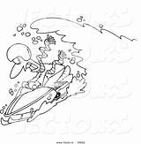 Snowmobiling Chasing Guy Toonaday sketch template