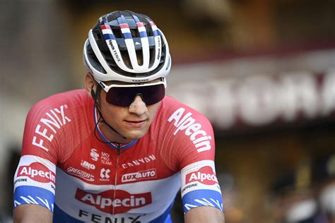 van der poel claims tirreno adriatico stage  win  uphill sprint