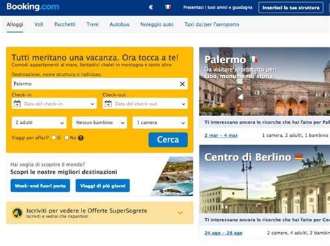 bookingcom fa lagente  viaggi pacchetti  trasporti sulla homepage ttg italia