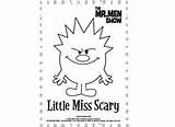 Mr Miss Men Little Scary Colouring Ichild Color Pages Coloring Activities Show sketch template