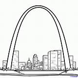 Arch Gateway Draw Louis St Drawing Step Easy Clipart City Saint Drawings Skyline Dragoart Cliparts Stl Sketch Kids Famous Mo sketch template
