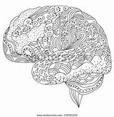 Mindfulness Brain Cerveau sketch template