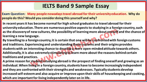 ielts sample essay topics  band  writing task