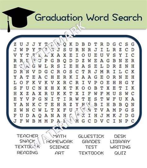 items similar  graduation word search printable game  etsy