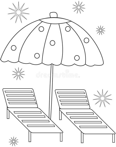 umbrella coloring page isolated black  white vector illustration