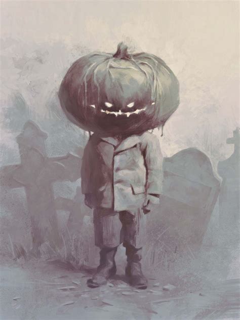 spooky digital paintings   scary halloween art dark artwork