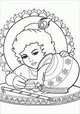 Colorir Mathaji Bhakti Livros sketch template
