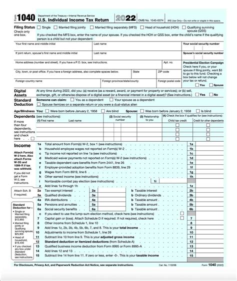 Form 1040 U S Individual Tax Return Definition Types And Use