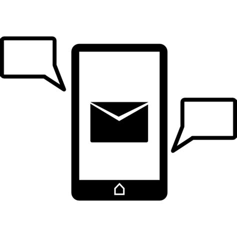 Mobile Phone Text Data Symbol Free Interface Icons