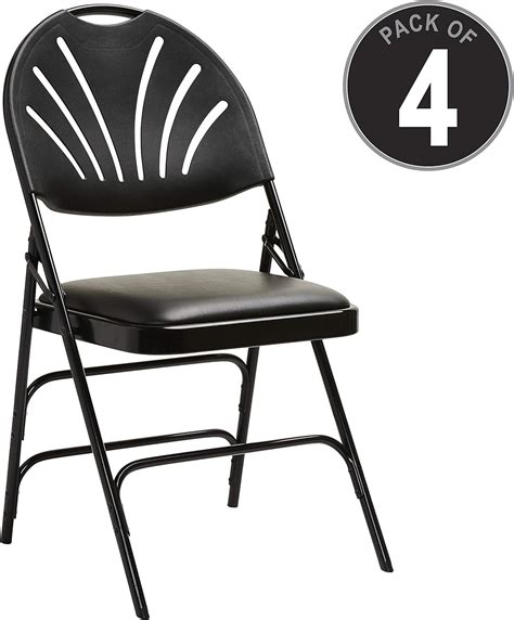 amazoncom samsonite xl series folding chair  pack black commercial grade fanback design
