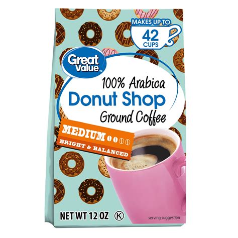 great  donut shop  arabica medium ground coffee  oz