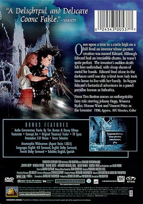 Edward Scissorhands Widescreen Dvd 1990 Dvd Empire