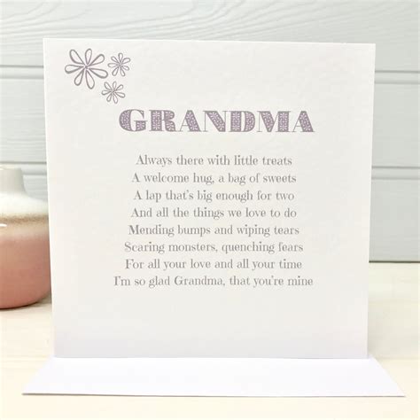 grandma card birthday card  granny grandmother nanny mothers