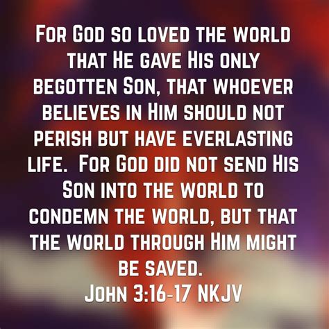For God So Loved The World That He Gave His Only Begotten Son That