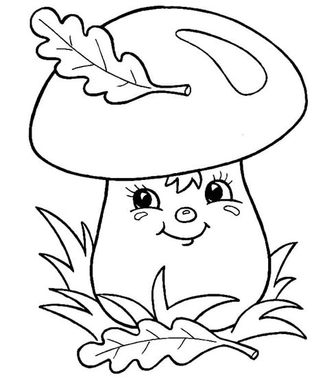 cute mushroom printable coloring page  print  color