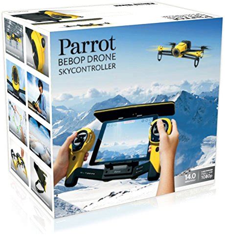 parrot bebop quadcopter drone  sky controller bundle yellow rc radio control