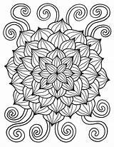 Coloring Pages Printable Flower Abstract Spring Flowers Book Funky Colouring Color Hard Lotus Kids Awesome Adults Print Fun Books Thaneeya sketch template
