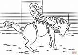 Rodeo Bronc Saddle Pbr Putting Justcoloringbook Drukuj sketch template
