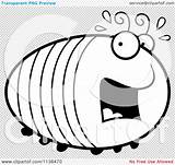 Cartoon Grub Scared Chubby Outlined Vector Clipart Cory Thoman Coloring sketch template