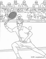 Tennisspieler Federer Sport Ausmalen Colorier Macht Hellokids Kleurplaten sketch template