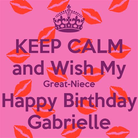 calm    great niece happy birthday gabrielle poster