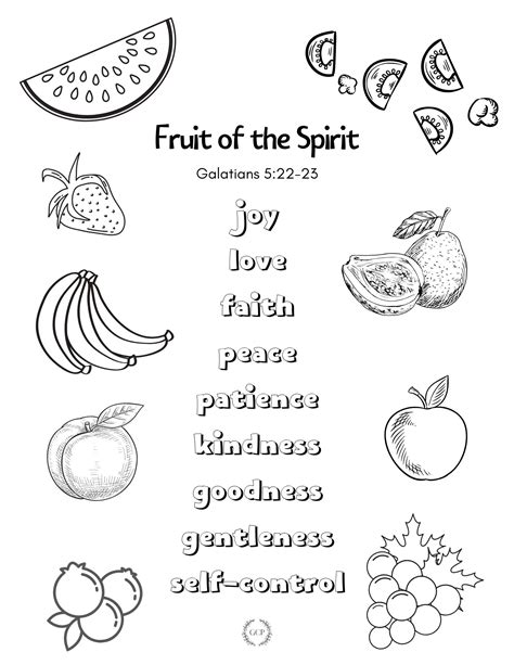 fruits   spirit  printable