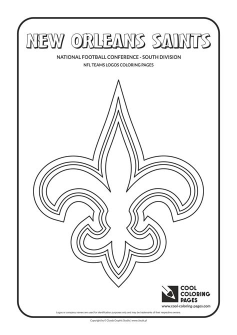 cool coloring pages  orleans saints nfl american football teams