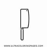 Coloring Pages Cleaver Knife sketch template