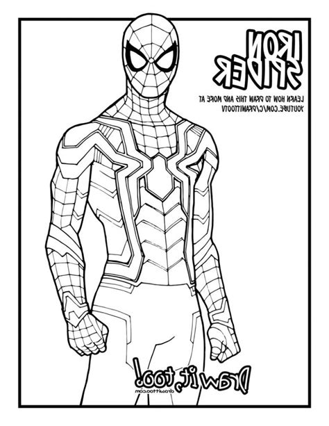 biggest contribution  iron spiderman coloring sheet