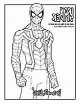 Coloring Spiderman Iron Spider Pages Sheet Drawing Kids Contribution Biggest sketch template