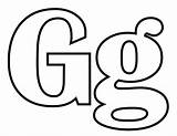 Letter Coloring Pages Alphabet Drawing Classic Printable Preschool Clipart Lowercase Gg Letters Numbers English Clip Print Kids sketch template