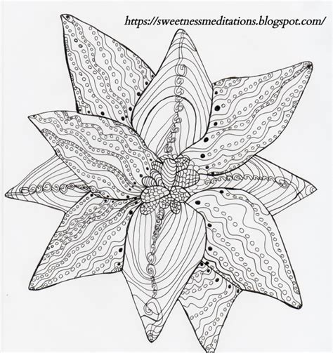 sweetness meditations  poinsettia coloring pages