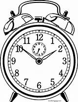 Clock Alarm Coloring Pages Template sketch template