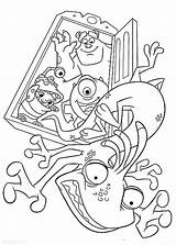 Monsters Inc Coloring Pages Randall Kids Boggs sketch template