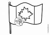 Canada Coloring Flag Pages Kids Holidays sketch template