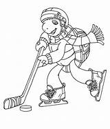 Coloring Hockey Pages Player Kids Franklin Popular Ice Playing sketch template