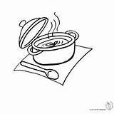 Pentola Minestra Disegnidacolorareonline Bolle Stampare Pentole Alimenti Cucinare Piatto Piatti sketch template