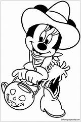 Minnie Mouse Pages Disney Cowgirl Coloring Color Costume Print sketch template