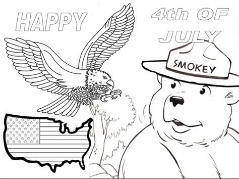smokey  bear coloring pages  print bear coloring pages smokey