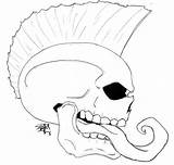 Skull Mohawk Deviantart sketch template