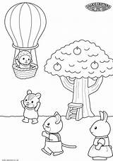 Sylvanian Families Coloring Pages Calico Print Kids Printable sketch template